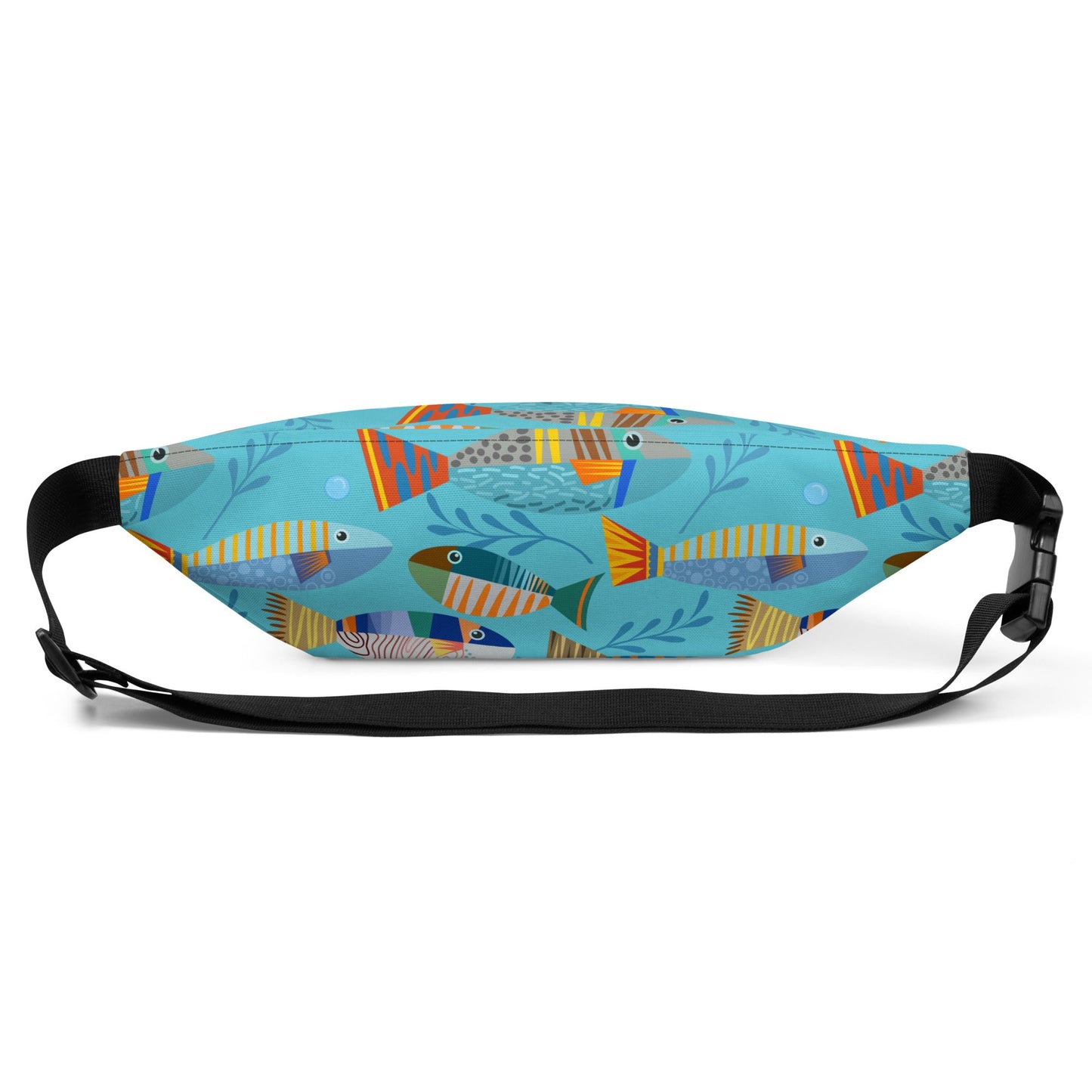 Blue Tropical Fish Crossbody Fanny Pack - Position - STXGifts