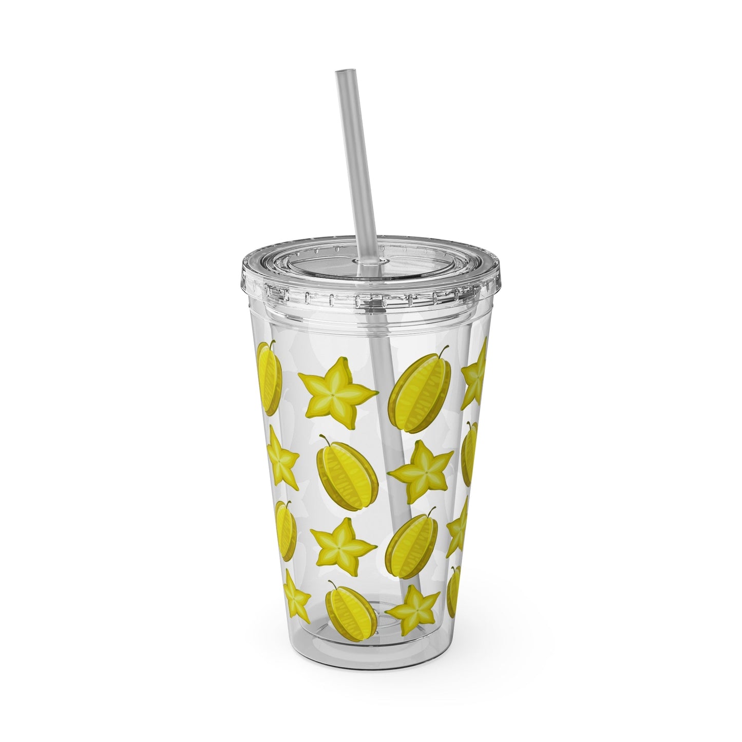 Sunsplash Carambola Tumbler with Straw - 16oz - Position - STXGifts