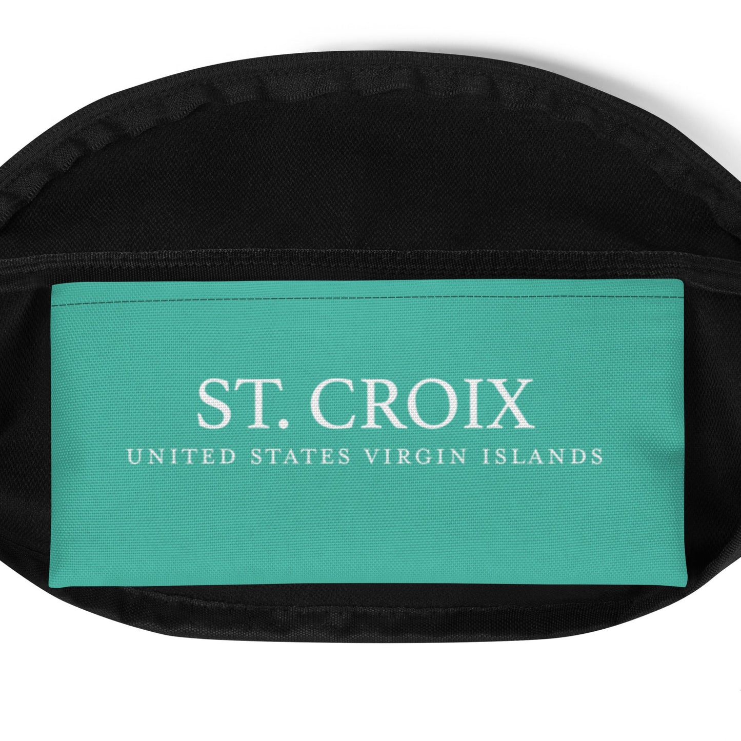 White Tropical Fish Crossbody Fanny Pack - a must-have accessory for any fashion-forward traveler - Inside Pocket View. STXGifts