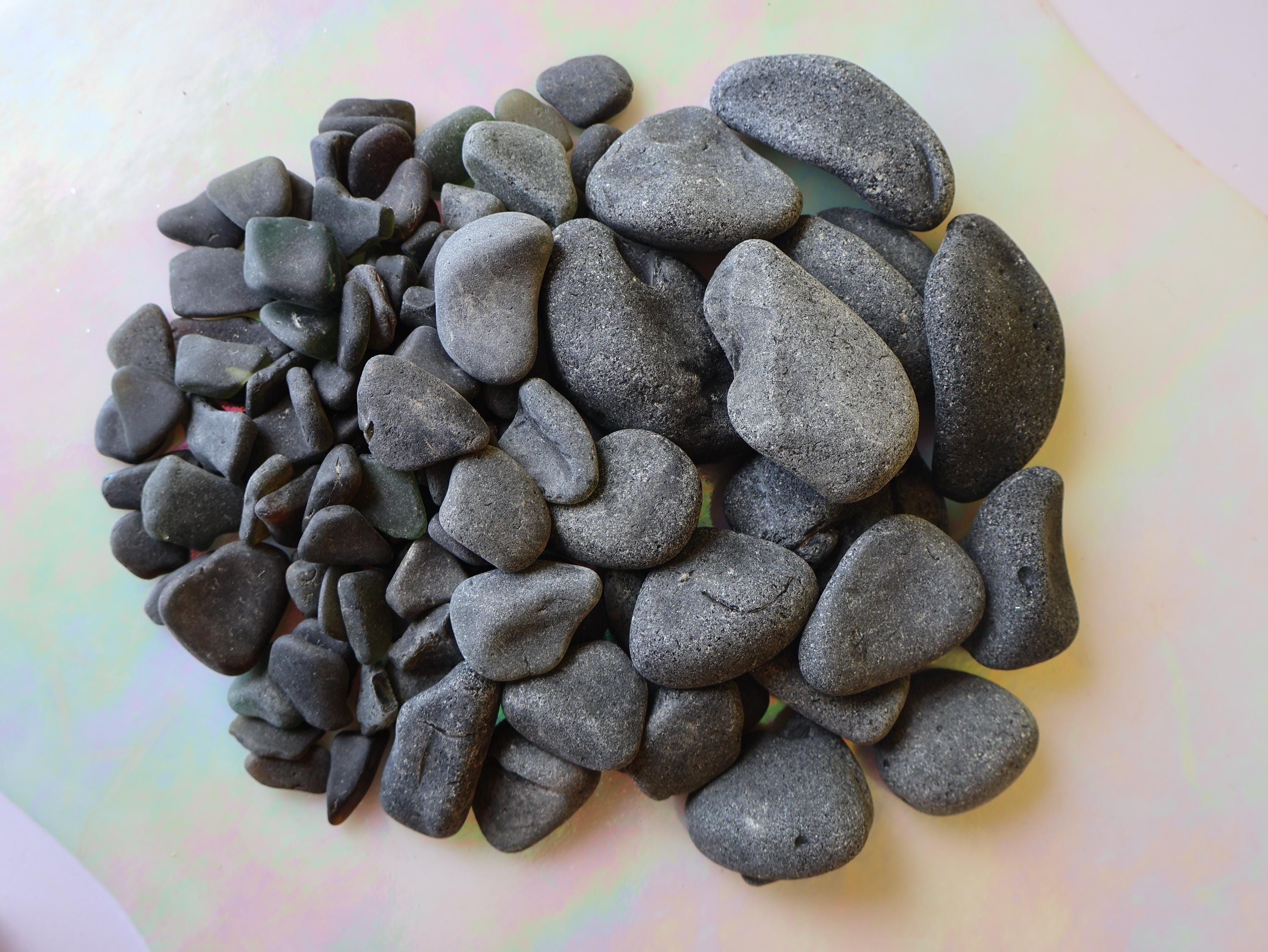 Rare Black Sea Glass (Pirate Glass) – St. Croix Caribbean Beach Glass – 6 oz Bulk