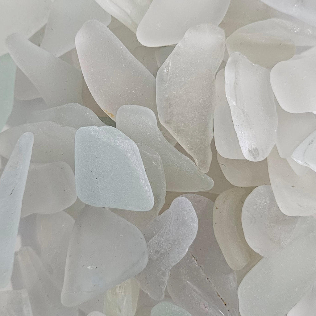 Genuine Sea Glass Mix – Aqua, Seafoam and White – St. Croix Caribbean Beach Glass – Jewelry & Craft Supplies – 6 oz Bulk