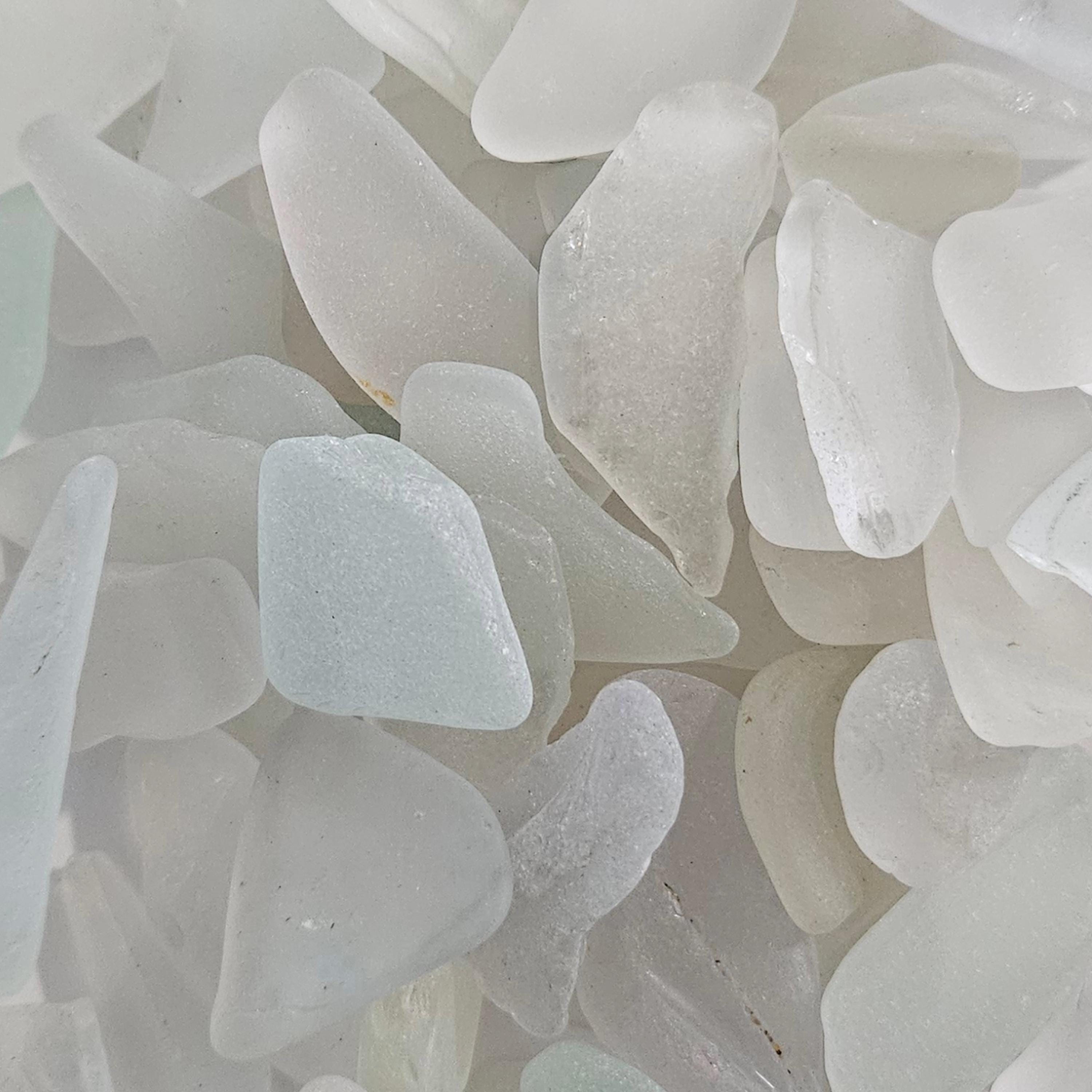 Genuine Sea Glass Mix – Aqua, Seafoam and White – St. Croix Caribbean Beach Glass – Jewelry & Craft Supplies – 6 oz Bulk