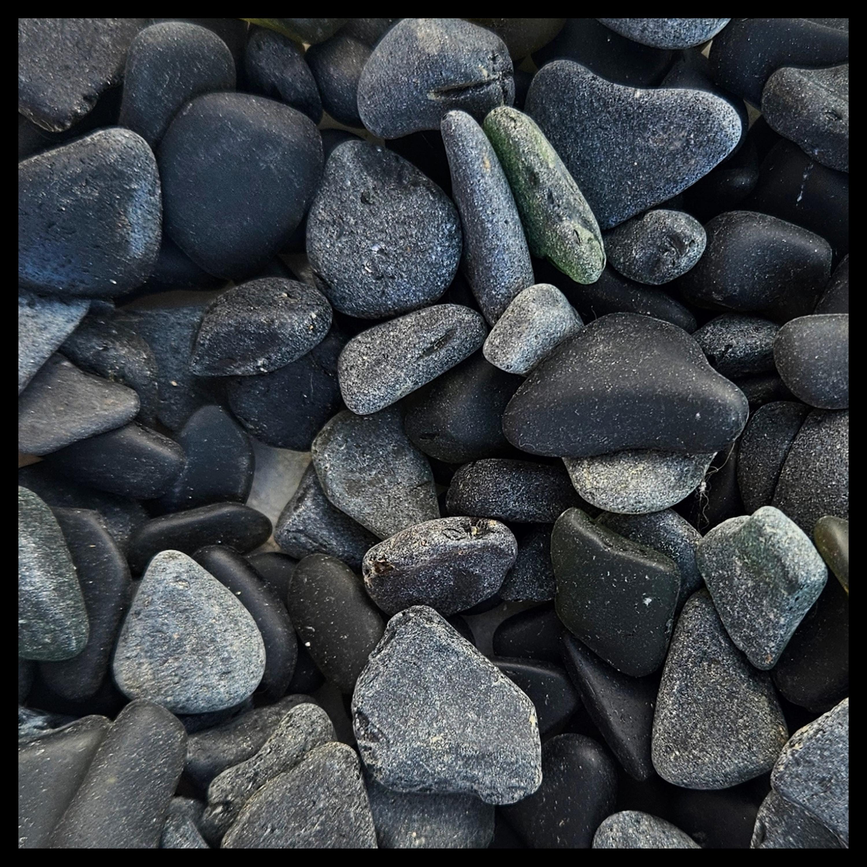 Rare Black Sea Glass (Pirate Glass) – St. Croix Caribbean Beach Glass – 6 oz Bulk