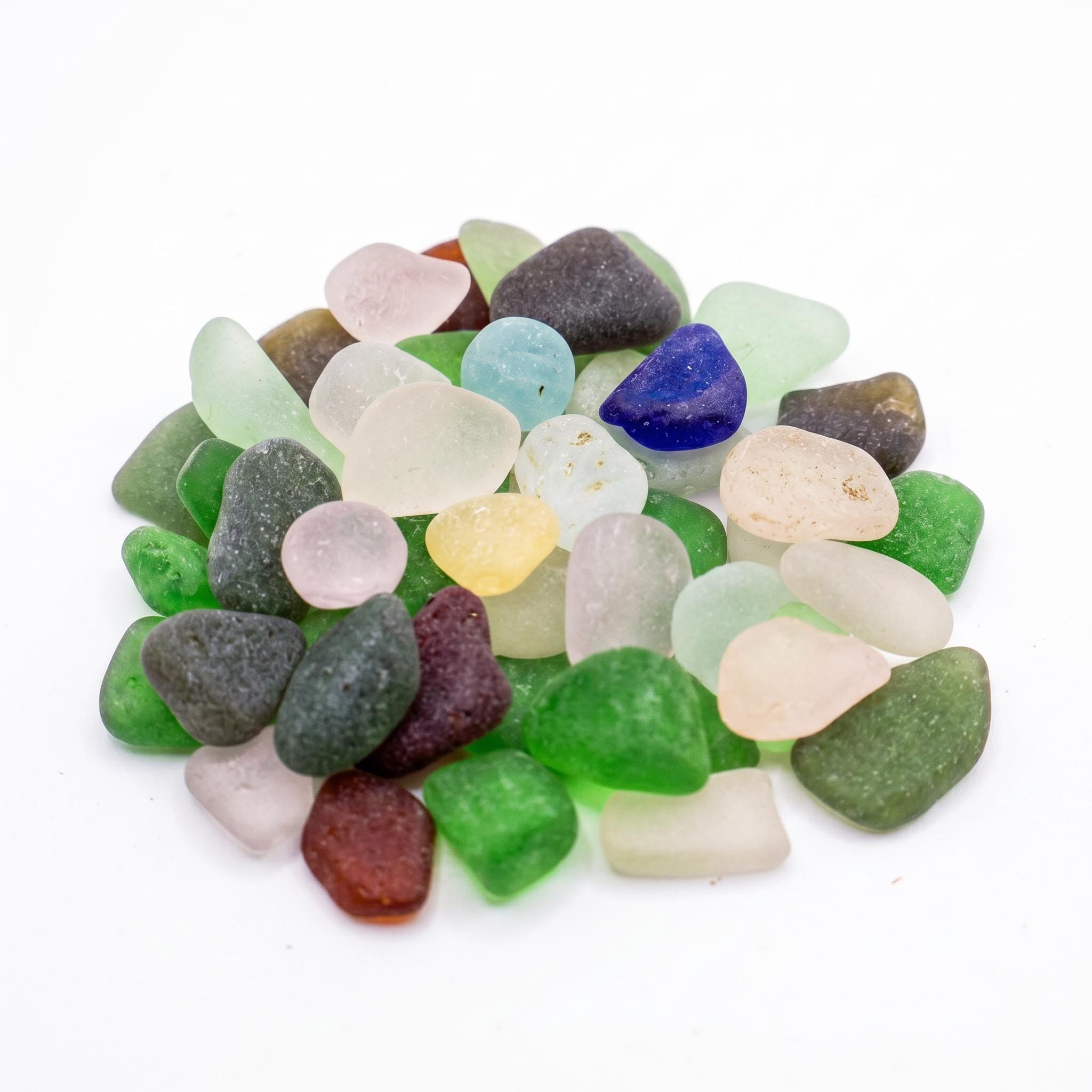 Genuine Sea Glass Charm Size – St. Croix Caribbean Beach Glass – Jewelry & Craft Supplies – Mixed Pieces (5, 25, 50)