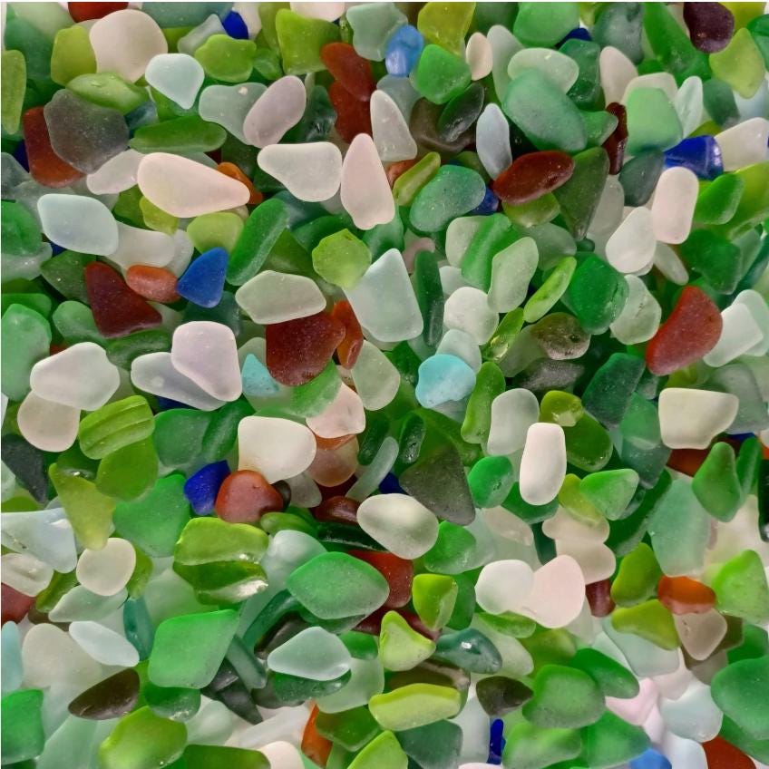 Genuine Sea Glass Charm Size – St. Croix Caribbean Beach Glass – Jewelry & Craft Supplies – Mixed Pieces (5, 25, 50)