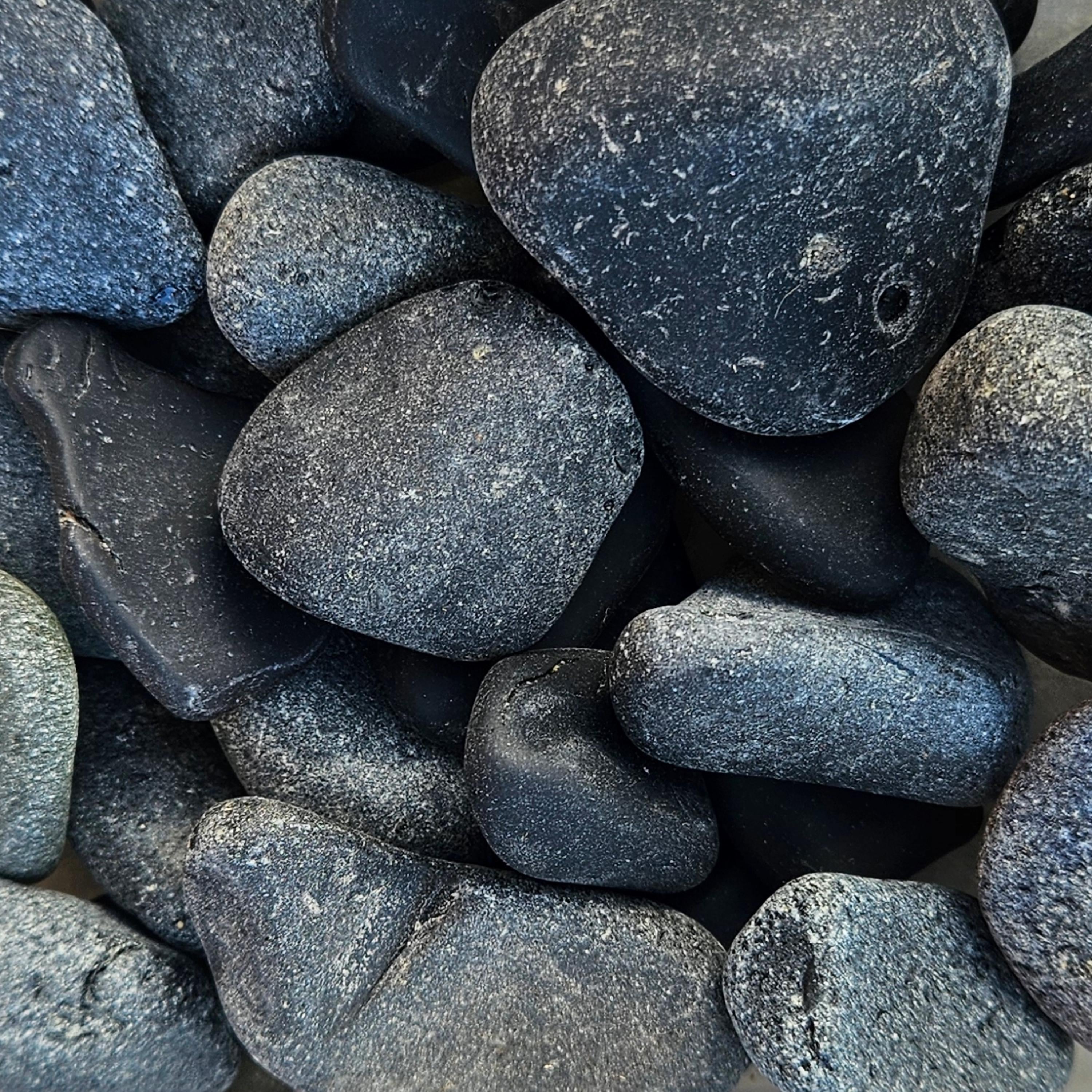 Rare Black Sea Glass (Pirate Glass) – St. Croix Caribbean Beach Glass – 6 oz Bulk