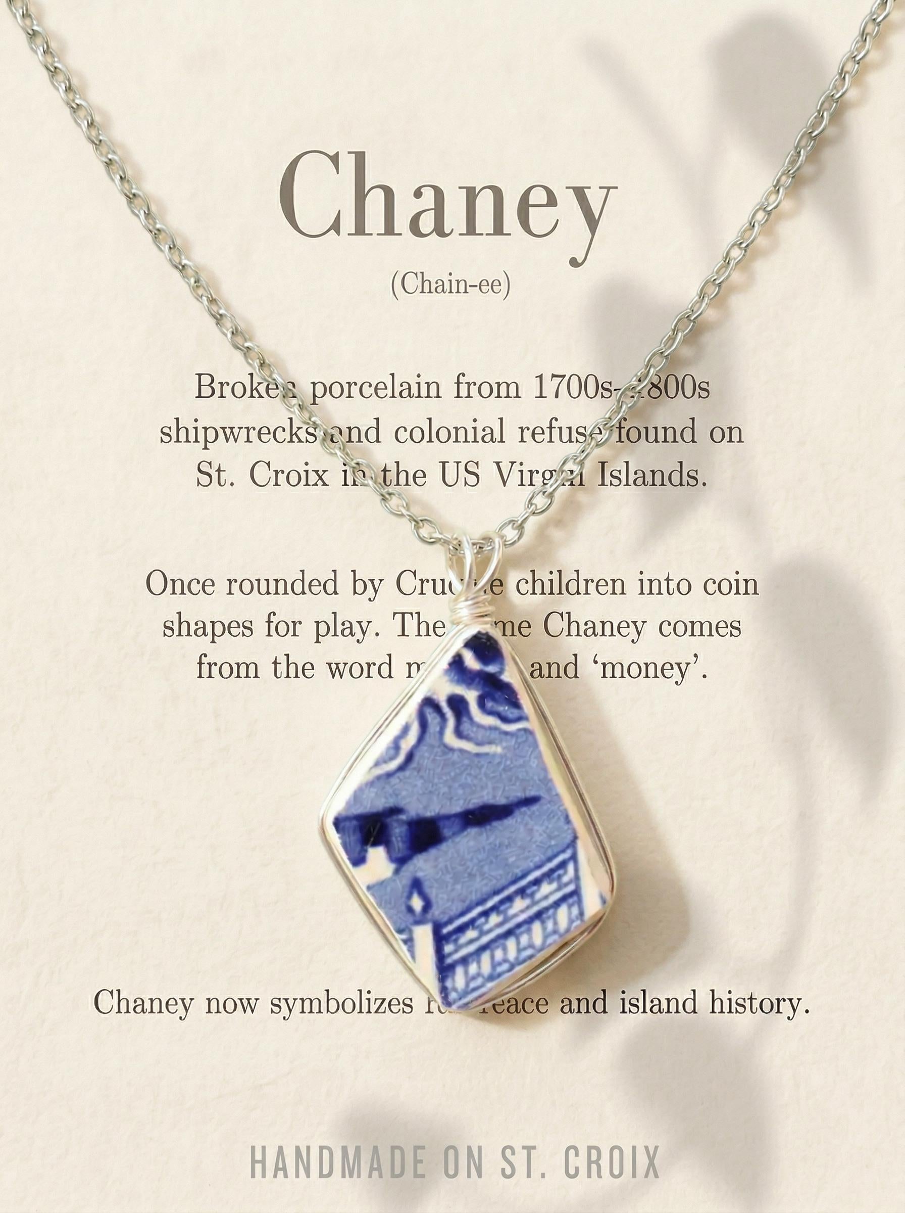 Genuine St Croix Chaney Necklace – Historic Caribbean Pottery Pendant – Beach Found Jewelry – Handmade Island Souvenir Gift – Wire Wrapped