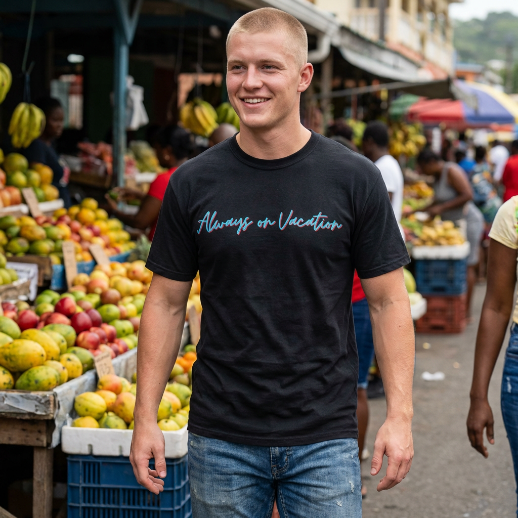 Always on Vacation T-shirt - Position - STXGifts