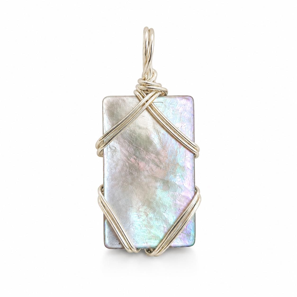 Genuine Mother of Pearl Necklace – Minimal Coastal Jewelry – Handmade Ocean Treasure Pendant Gift