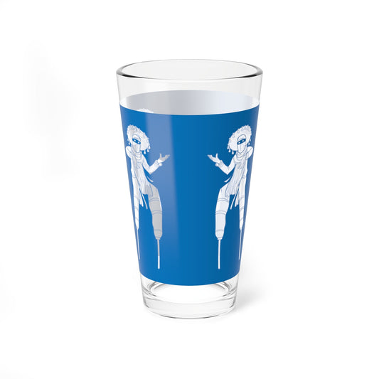 Blue Moko Jumbie 16 oz Glass - Position - STXGifts