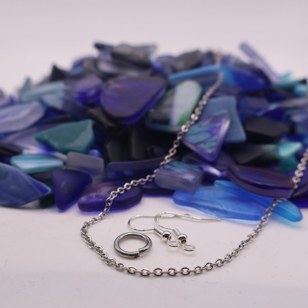 Bulk Sea Glass Mix of Ocean Hues — Blues, Aquas, Teals and seafoam | Tumbled Mosaic Pieces for Jewelry & Crafts - 1 pound. - Position - STXGifts