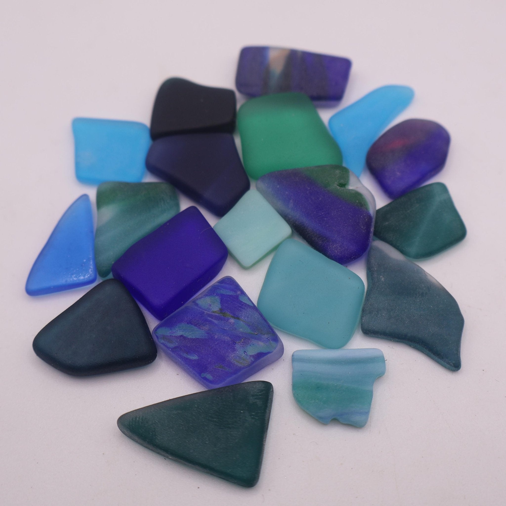 Bulk Sea Glass Mix of Ocean Hues — Blues, Aquas, Teals and seafoam | Tumbled Mosaic Pieces for Jewelry & Crafts - 1 pound. - Position - STXGifts