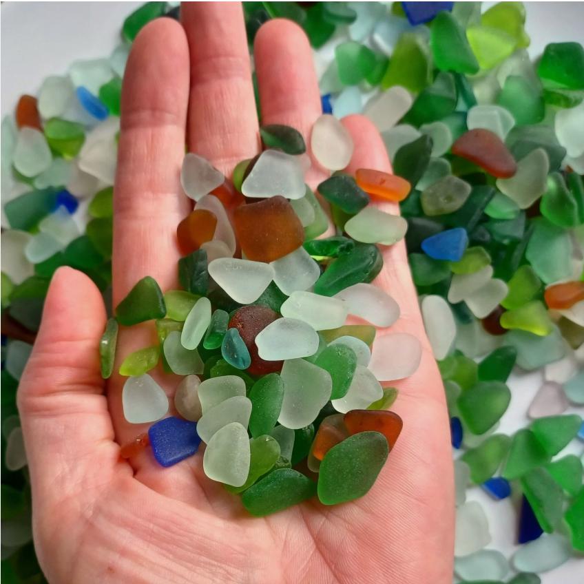 Genuine Sea Glass Charm Size – St. Croix Caribbean Beach Glass – Jewelry & Craft Supplies – Mixed Pieces (5, 25, 50)