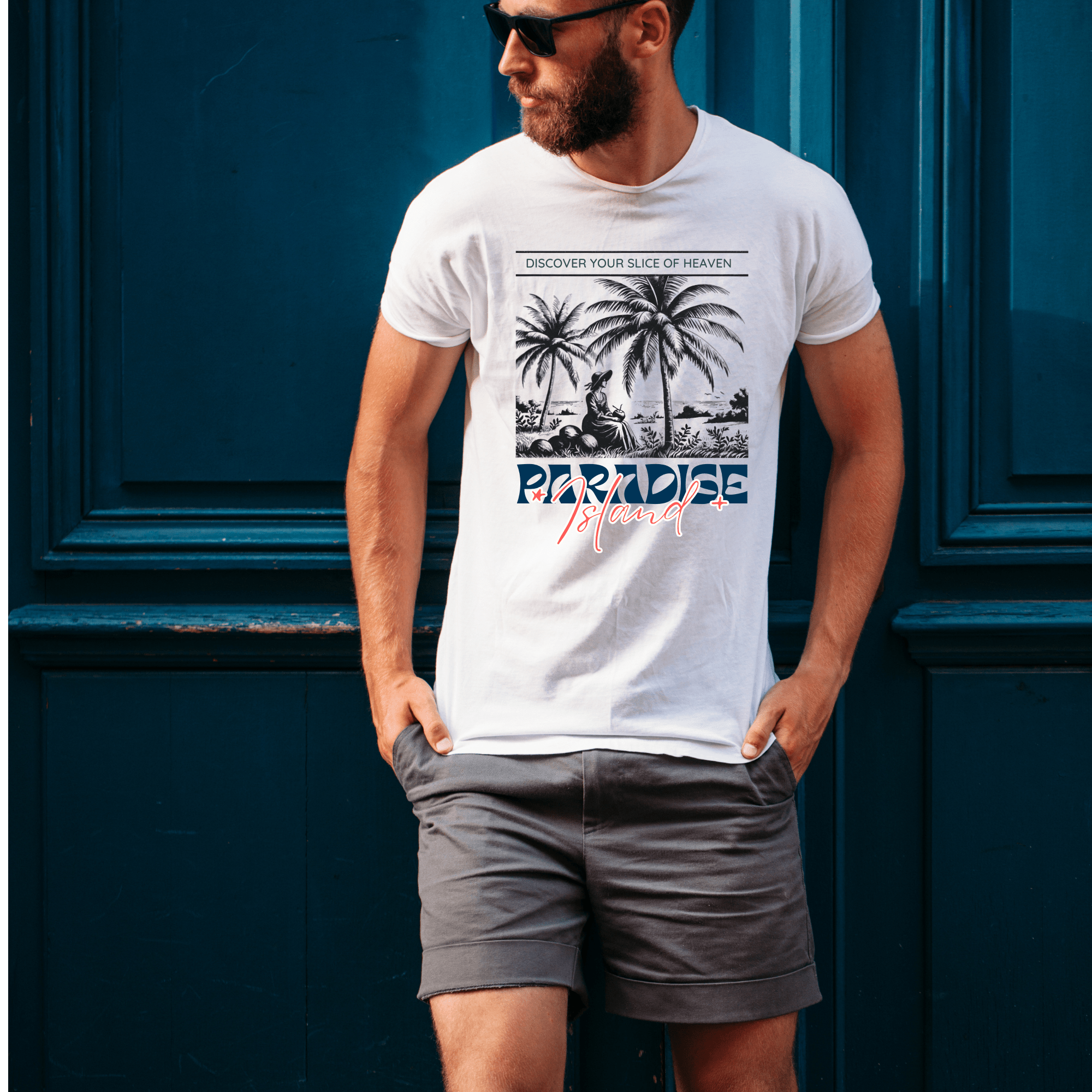 Paradise Island Vintage Graphic Tee (White) - Position - STXGifts