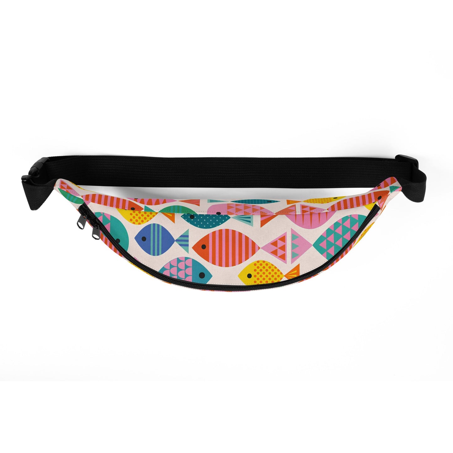 Pink Tropical Fish Crossbody Fanny Pack - Position - STXGifts