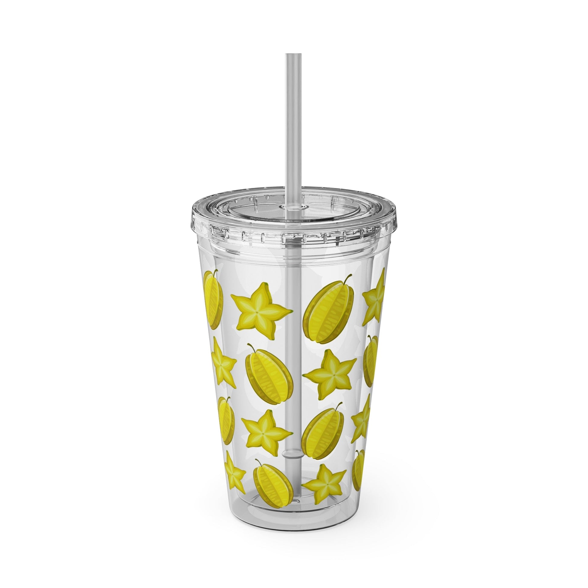 Sunsplash Carambola Tumbler with Straw - 16oz - Position - STXGifts