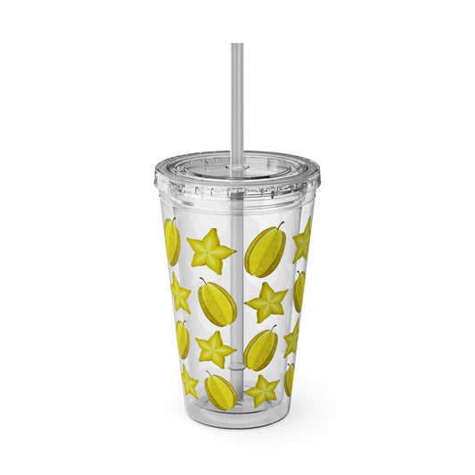 Sunsplash Carambola Tumbler with Straw - 16oz - Position - STXGifts