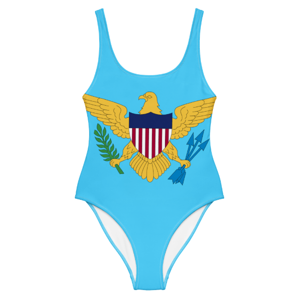 Virgin Islands Flag One-piece Swimsuit - trendy women's swimwear and beachwear clothing - Mermaid. STXGifts