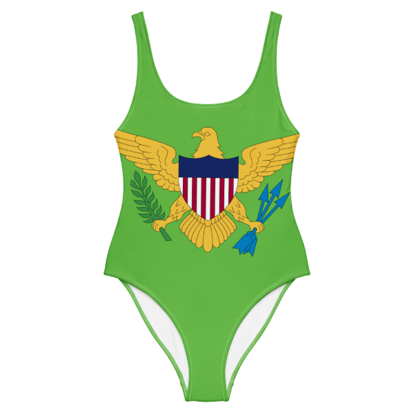 Virgin Islands Flag One-piece Swimsuit - trendy women's swimwear and beachwear clothing - Limin'. STXGifts