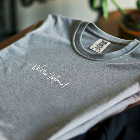 Embroidered Water Island T-shirt