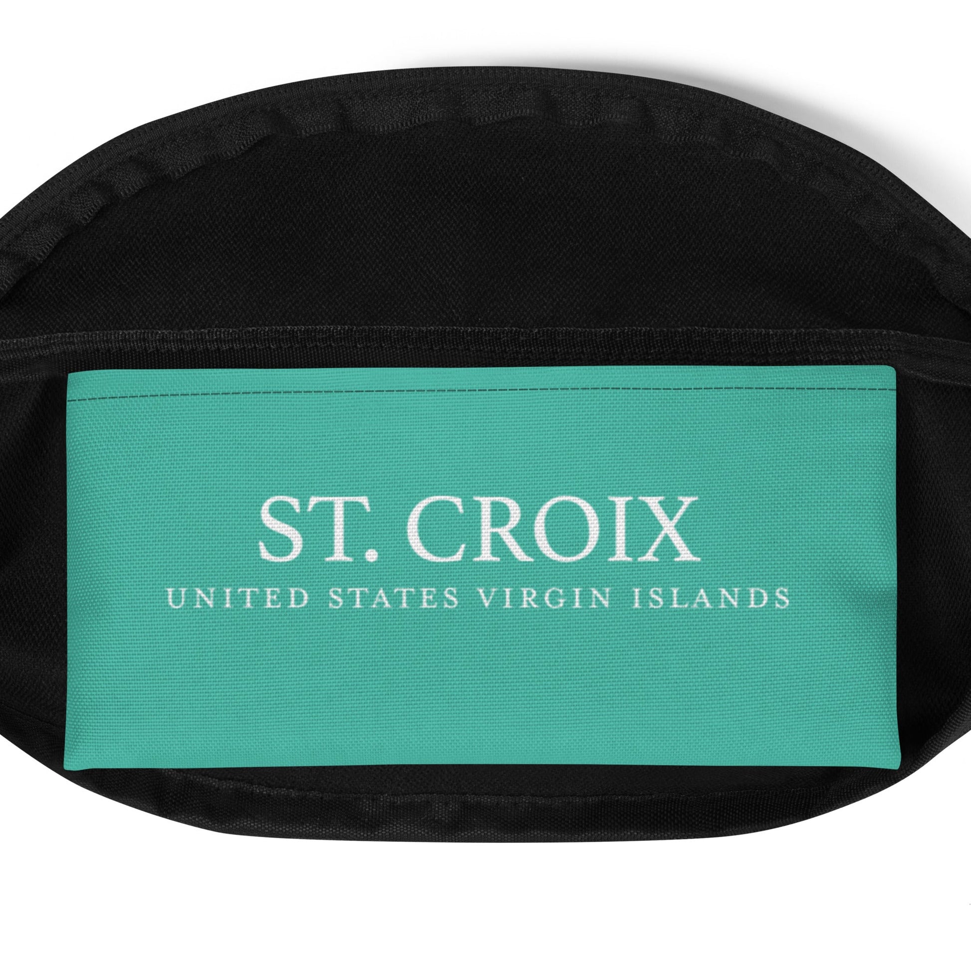 White Tropical Fish Crossbody Fanny Pack - a must-have accessory for any fashion-forward traveler - Inside Pocket View. STXGifts